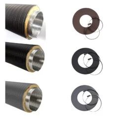 Alu-Isolierflexrohr 5-lagig Farbig Beschichtet / Wandrosetten