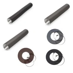 Aluflexrohr 2-lagig - 150 Cm Farbig Beschichtet / Wandrosetten