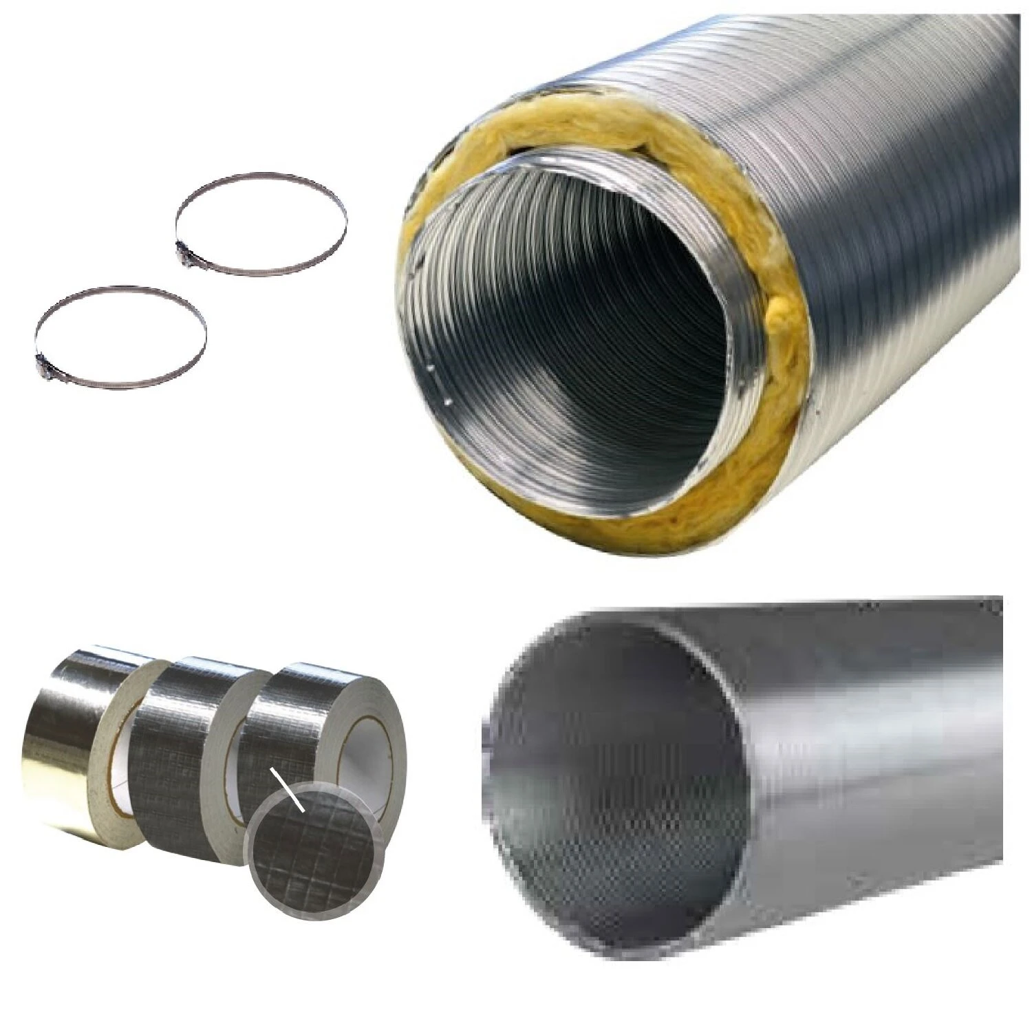 Aluflexrohr Isoliert 5-lagig / Standard 2-lagig Unbeschichtet 1 Aluflexrohr Isoliert 5-lagig / Standard 2-lagig Unbeschichtet