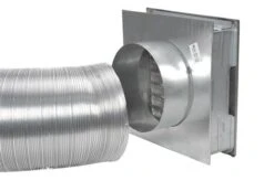 Außenluftgitter 21 Cm X 21 Cm Mit Anschlußstutzen / Alu