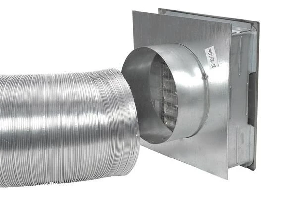 Außenluftgitter 21 Cm X 21 Cm Mit Anschlußstutzen / Alu 1 Außenluftgitter 21 Cm X 21 Cm Mit Anschlußstutzen / Alu