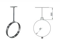 Deckenabhängung Für Einwandige Edelstahlrohre 4 Deckenabhängung Für Einwandige Edelstahlrohre – Bild 4
