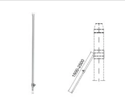 Abspannstangen Individuell Verstellbar Inkl. Dachhaken Universal 10 Abspannstangen Individuell Verstellbar Inkl. Dachhaken Universal -Der Kaminladen edelstahlschornstein abspannstangen3
