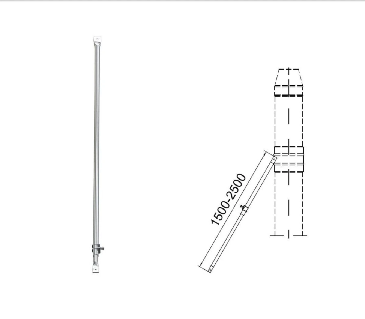 Abspannstangen Individuell Verstellbar Inkl. Dachhaken Universal 3 Abspannstangen Individuell Verstellbar Inkl. Dachhaken Universal – Bild 3