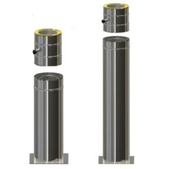 Edelstahlschornstein DW Standfuß Inkl. Kondensatablauf Kürzbar