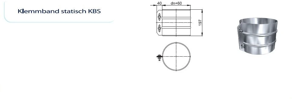 Klemmband Statisch Für DW Schornstein 2 Klemmband Statisch Für DW Schornstein – Bild 2