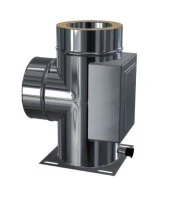 Edelstahlschornstein Kombibauteil Grundplatte Reinigung Und T-Anschluss 3 Edelstahlschornstein Kombibauteil Grundplatte Reinigung Und T-Anschluss – Bild 3