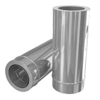 Edelstahlschornstein Wanddurchführung DW 300 Kürzbar Mit Wandfutter 3 Edelstahlschornstein Wanddurchführung DW 300 Kürzbar Mit Wandfutter – Bild 3