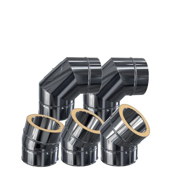 Edelstahlschornstein DW 113 Winkel / Bögen 15° 30° 45° 90° 1 Edelstahlschornstein DW 113 Winkel / Bögen 15° 30° 45° 90°