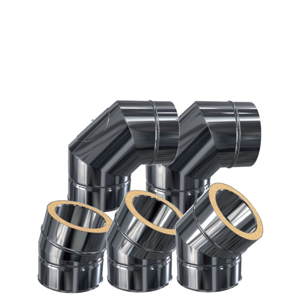 Edelstahlschornstein DW 180 Winkel / Bögen 15° 30° 45° 90° 1 Edelstahlschornstein DW 180 Winkel / Bögen 15° 30° 45° 90°