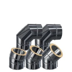 Edelstahlschornstein DW 300 Winkel / Bögen 15° 30° 45° 90°