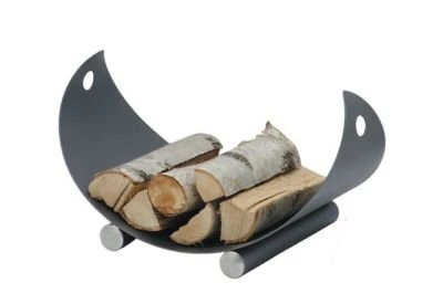 Holzkorb Anthrazit-beschichtet Kamingarnitur 1 Holzkorb Anthrazit-beschichtet Kamingarnitur