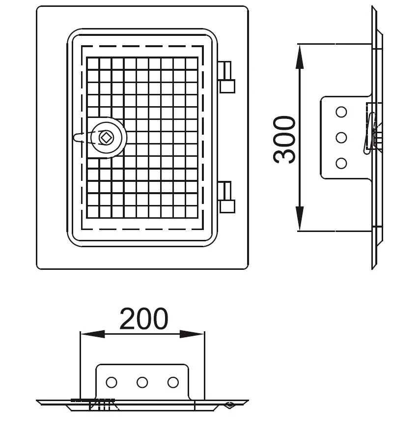 Kamin Schornstein Edelstahlgittertür 3 Kamin Schornstein Edelstahlgittertür – Bild 3