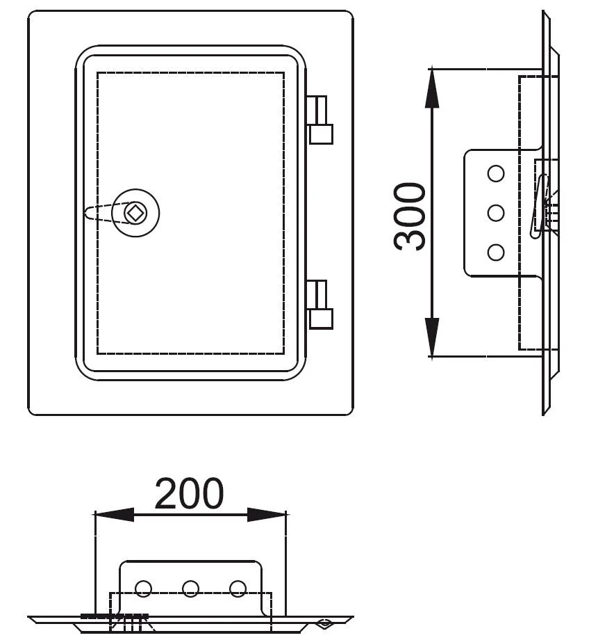 Kamin Schornstein Edelstahltür - Reinigungstür 3 Kamin Schornstein Edelstahltür - Reinigungstür – Bild 3