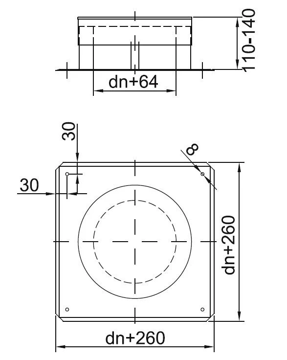 Kamin - Schornsteinsanierung Abdeckblech Für Stillgelegte Schornsteine DN 80 Mm 2 Kamin - Schornsteinsanierung Abdeckblech Für Stillgelegte Schornsteine DN 80 Mm – Bild 2