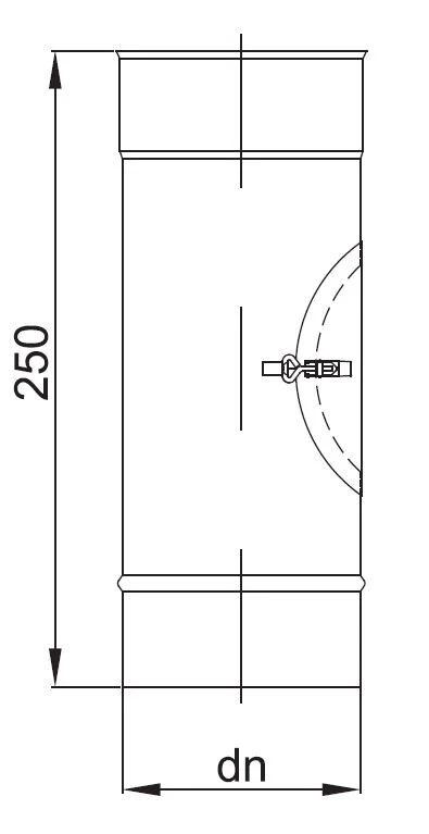 Kamin - Schornsteinsanierung Längenelement Prüföffnung DN 113 Mm 2 Kamin - Schornsteinsanierung Längenelement Prüföffnung DN 113 Mm – Bild 2