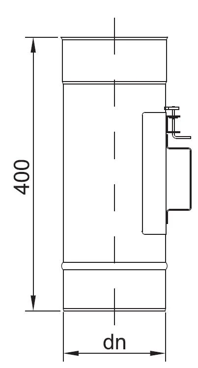 Kamin - Schornsteinsanierung Längenelement Prüföffnung Mit Klappe DN 113 Mm 2 Kamin - Schornsteinsanierung Längenelement Prüföffnung Mit Klappe DN 113 Mm – Bild 2