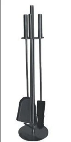 Kaminbesteck 3 Teilig Schwarz Lackiert