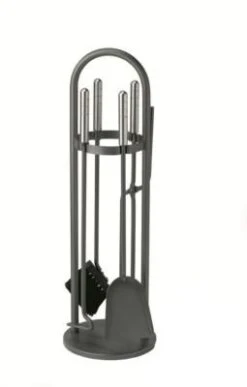 Kaminbesteck Anthrazit-beschichtet Kamingarnitur