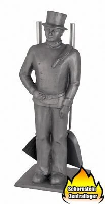 Kaminbesteck Kaminkehrer Aluminiumguss