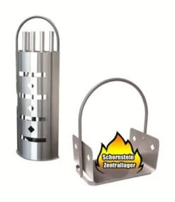 Kaminbesteck-Set Edelstahl/Anthrazit 6-teilig