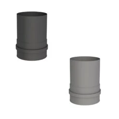 Pelletrohr Ø 100 Mm Kesselanschluß Mit Doppelmuffe Edelstahl / Standard