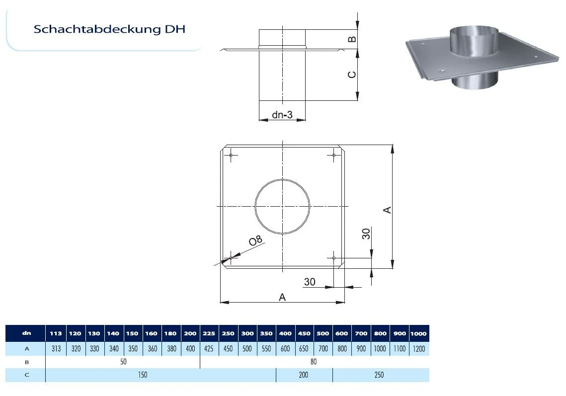 Kamin. - Schornsteinsanierung Schachtabdeckung Kaminabdeckung DN 200 Mm Kurz 2 Kamin. - Schornsteinsanierung Schachtabdeckung Kaminabdeckung DN 200 Mm Kurz – Bild 2