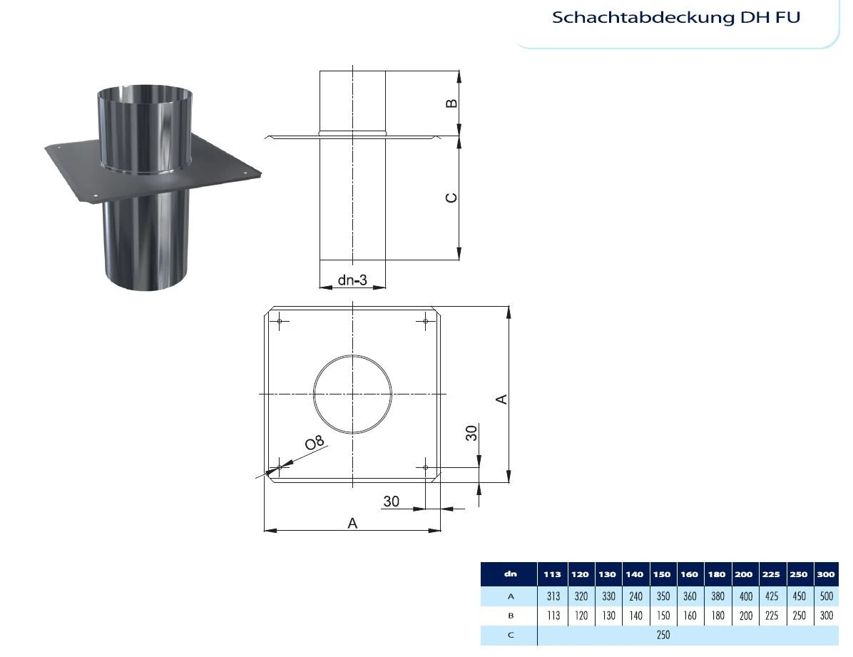 Kamin. - Schornsteinsanierung Schachtabdeckung Kaminabdeckung DN 225 Mm Lang 2 Kamin. - Schornsteinsanierung Schachtabdeckung Kaminabdeckung DN 225 Mm Lang – Bild 2