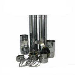 Edelstahlschornstein Bausatz Doppelwandig DW 250 Höhe 3,2 - 9,7 M