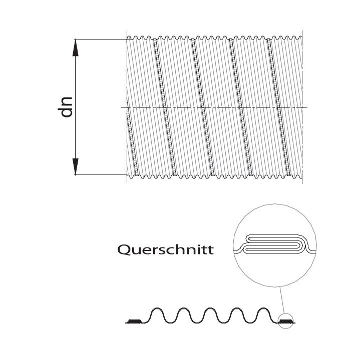 Schornstein Flexrohr Einlagig In Den Ø 80 - 225 Mm Ab 10 M Länge 2 Schornstein Flexrohr Einlagig In Den Ø 80 - 225 Mm Ab 10 M Länge – Bild 2