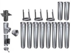 Schornstein Sanierung Einwandig Ø 110 - 180 Mm Bausatz Höhe 10 M