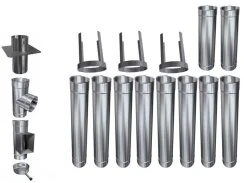 Schornstein Sanierung Einwandig Ø 225 Bausatz Höhe 6,5 - 9,5 M 3 Schornstein Sanierung Einwandig Ø 225 Bausatz Höhe 6,5 - 9,5 M – Bild 3