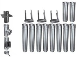 Schornstein Sanierung Einwandig à 225 Bausatz Höhe 6,5 - 9,5 M