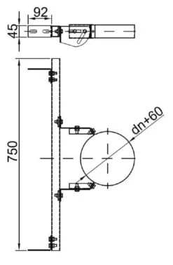 Der Kaminladen -Der Kaminladen schornstein sparrenbefestigung inkl wandhalterung 50 100 mm2