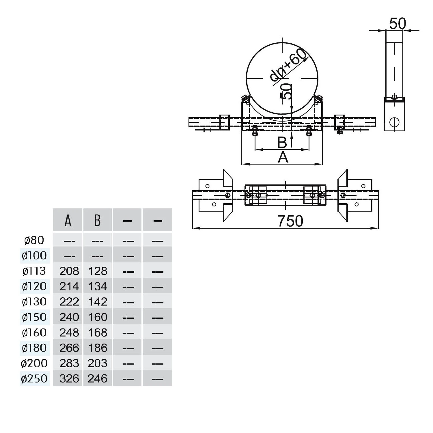 Schornstein Sparrenbefestigung Inkl. Wandhalterung 50 Mm 2 Schornstein Sparrenbefestigung Inkl. Wandhalterung 50 Mm – Bild 2