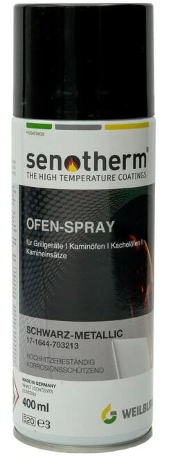 Senotherm Ofen - Lack Schwarz 400 Ml Hitzebeständig - 500°C
