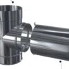 Kamin. - Schornsteinsanierung T-Stück Kurz Mit Verlängerung DN 130 Mm