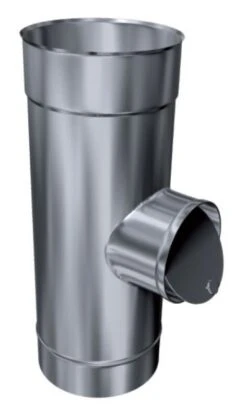 Kamin. - Schornsteinsanierung T-Stück Mit Rundem Zugbegrenzer DN 200 Mm