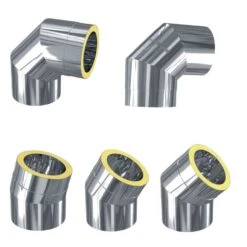 ZEN-Schornstein Winkel / Bögen 15° - 30° - 45° - 90°