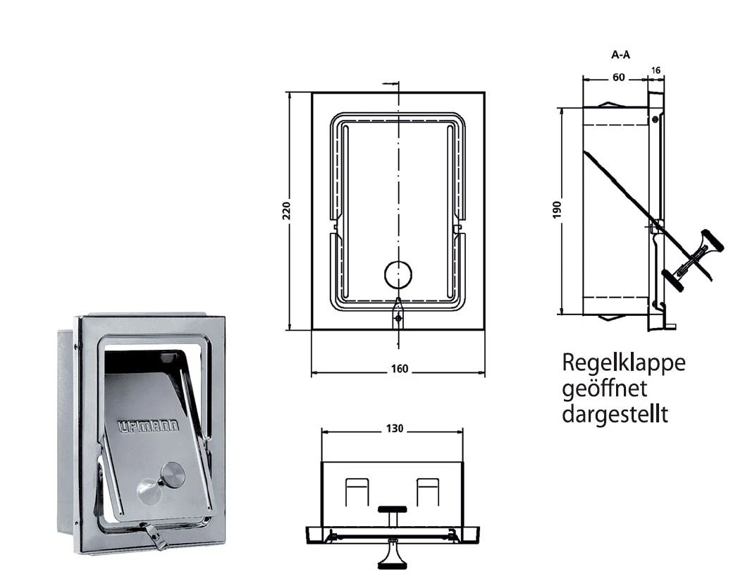 Zugbegrenzer Für Den Einbau In Die Schornsteinwange Kaminwange 2 Zugbegrenzer Für Den Einbau In Die Schornsteinwange Kaminwange – Bild 2